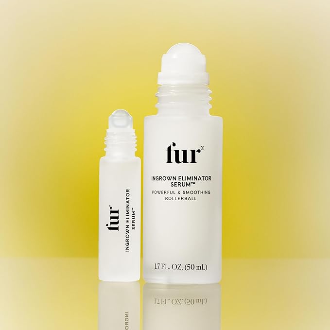 Fur Ingrown Eliminator Serum Rollerball - Powerful Ingrown Hair Treatment Serum With AHAs and BHAs to Treat and Prevent Ingrown Hairs and Bumps, Hydrates and Soothes Irritated Skin - 50 ml