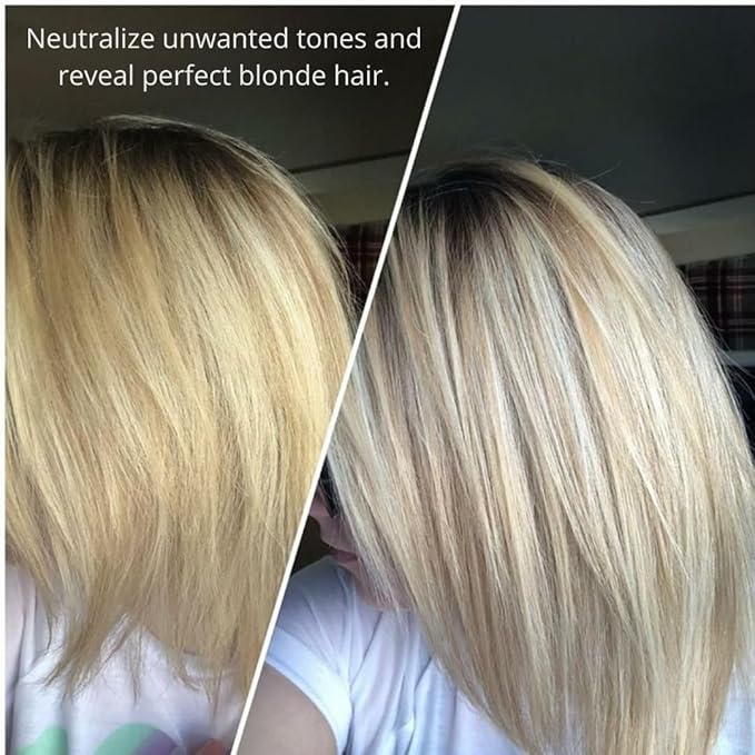 Vibrant Blonde masks hair, hair toner for blonde, purple hair mask, hydrating mask hair toning gloss, color treated hair mask, treatment highlights hair blonde,10 Oz (285 ml)