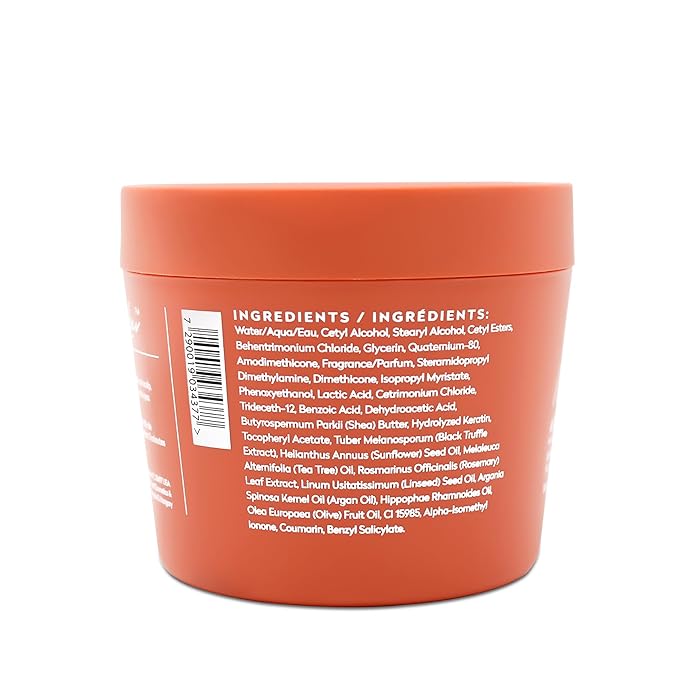 TruffLuv | Nourish Collection Argan Mask, Infused with Black Truffle Extract, Revitalizing & Restoring Hair Mask, Deeply Conditions & Repairs Dry Damaged Hair, Paraben Free, Sulfate Free, 16.9 Fl Oz