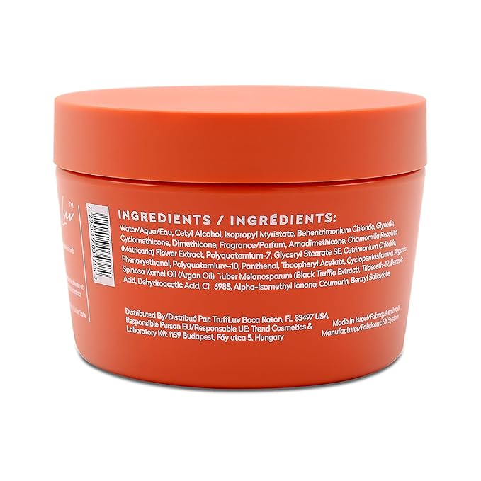 TruffLuv | Nourish Collection Argan Volume Mask, Infused with Black Truffle Extract, Lightweight Thickening & Volumizing Hair Mask, Restores Vitality & Builds Body, Paraben Free, Sulfate Free, 250ML