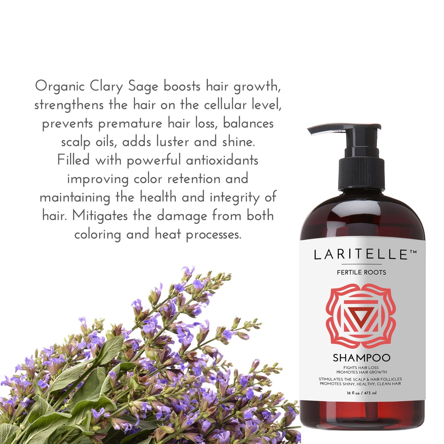 Organic Hair Growth Shampoo 17.5 oz – Fortifying & Strengthening with Ayurvedic Herbs, Lavender, Ginger, Rosemary, Patchouli, Clove – Reduces Shedding, Promotes Growth – Vegan, Made in USA