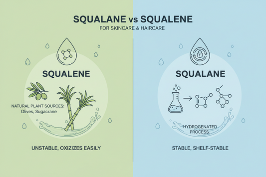 💧 Squalane vs Squalene Explained: What’s the Difference?