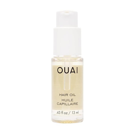 OUAI Hair Oil Travel Size - Hair Heat Protectant Oil for Frizz Control - Adds Shine and Smooths Split Ends - Color Safe Formula - Paraben, Phthalate and Sulfate Free (0.45 oz)