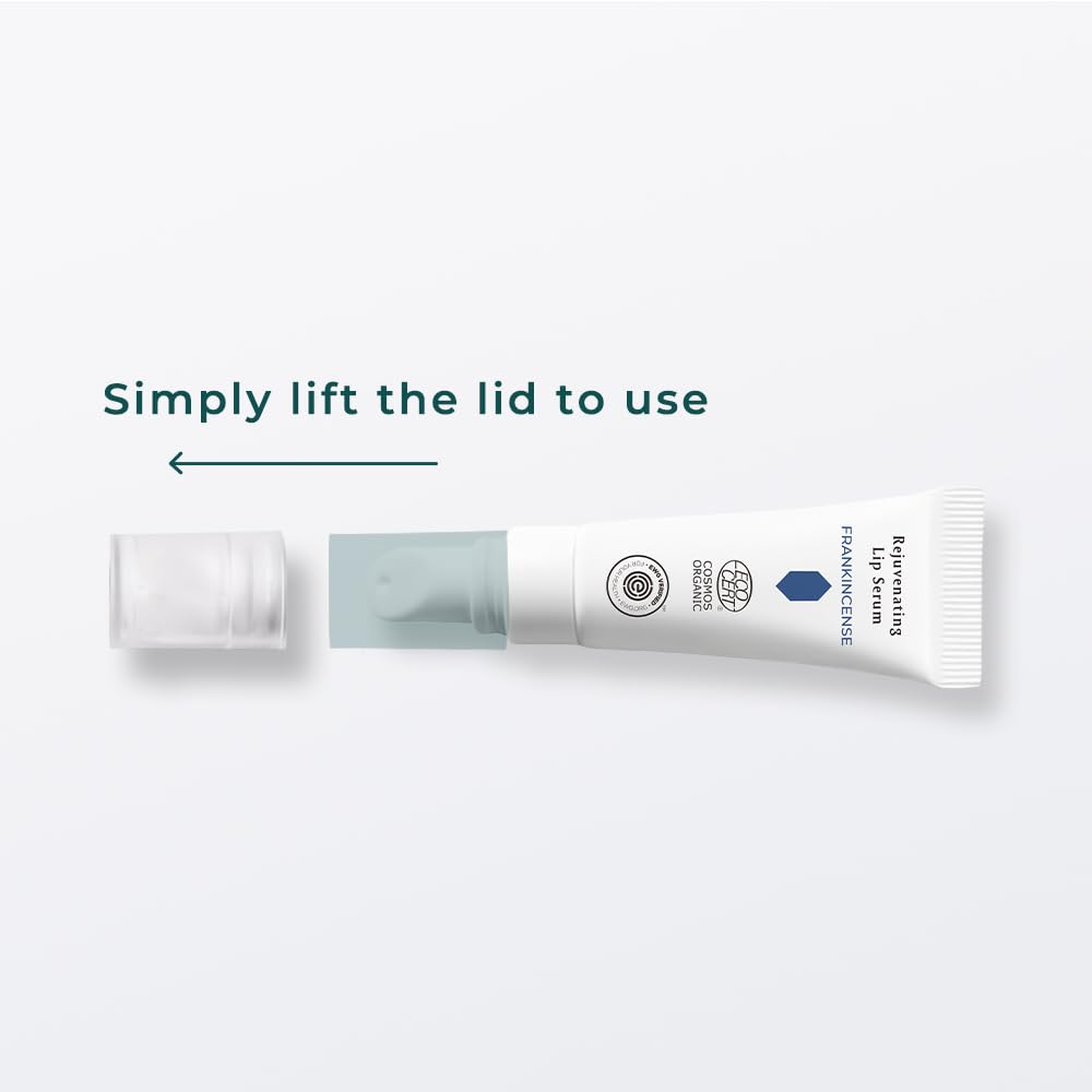 INNA Organic Lip Serum, Moisturizing, Fine Line Care & 100% Vegan, EWG & COSMOS Certified | Frankincense Essential Oils Infused Skin Care | Luxury Clean Beauty