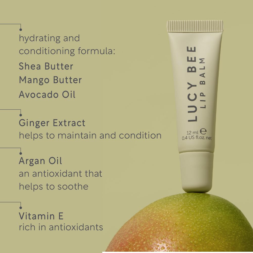 Tinted Lip Gloss, Plumping & Nourishing, Dusky Rose Shade, Conditioning Vegan Lip Gloss, Non-Sticky, Glossy Finish with Shea, Mango & Avocado, Cruelty-Free, Rosewood Haze 0.4 fl oz