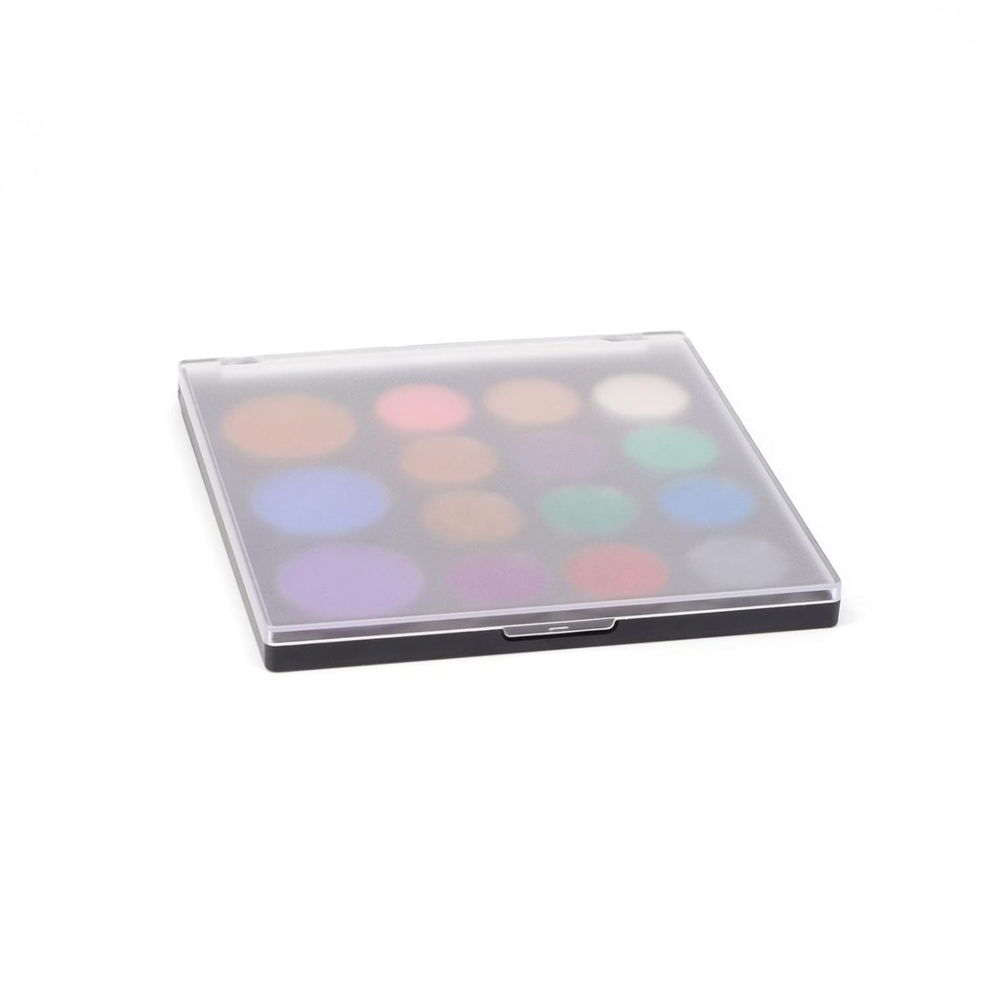 AJLTPA Magnetic Makeup Palette with Frosted Clear Top, Empty Eyeshadow Palettes depots Travel Storage Box with 40Pcs Adhesive Metal Stickers for DIY Cosmetics Powder (Large - 5.72" x 5.98")