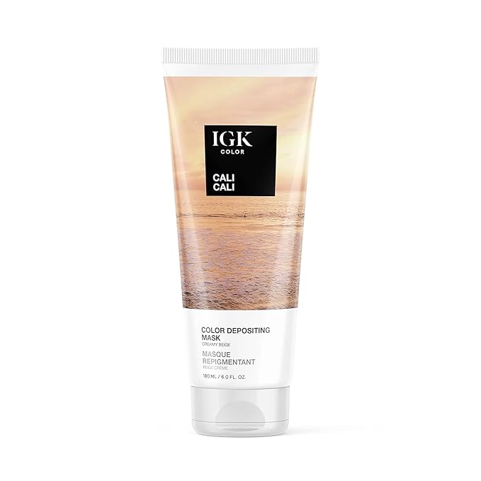 IGK Hair Gloss Toner & Color Depositing Mask | Creamy Beige Semi-Permanent | Vegan + Cruelty Free | Cali Cali