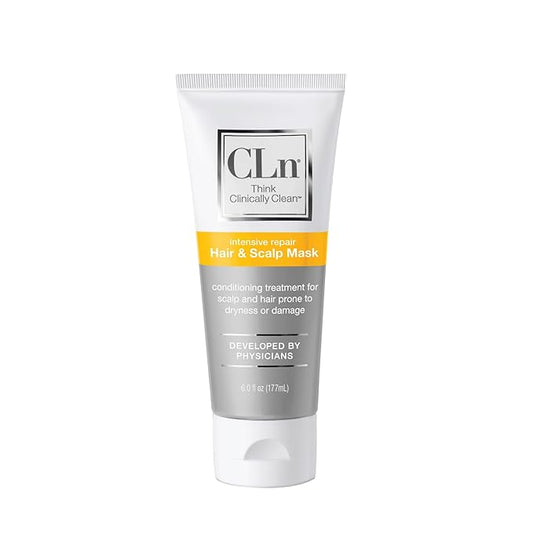 CLn® Hair & Scalp Mask Conditioner - Deep Conditioner for Hair & Scalp Prone to Dryness & Damage, Paraben-Free & Dye-Free, Scented by Eucalyptus, 6 fl. oz.