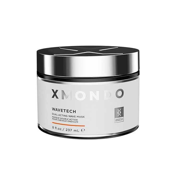 XMONDO Hair Wavetech Dual-Acting Wave Mask | Vegan Formula with Hyaluronic Acid and Shea Butter Provide Deep Protective Moisture and Combat Frizz, Waveflex Technology Nurtures Wave Patterns, 8 Fl Oz