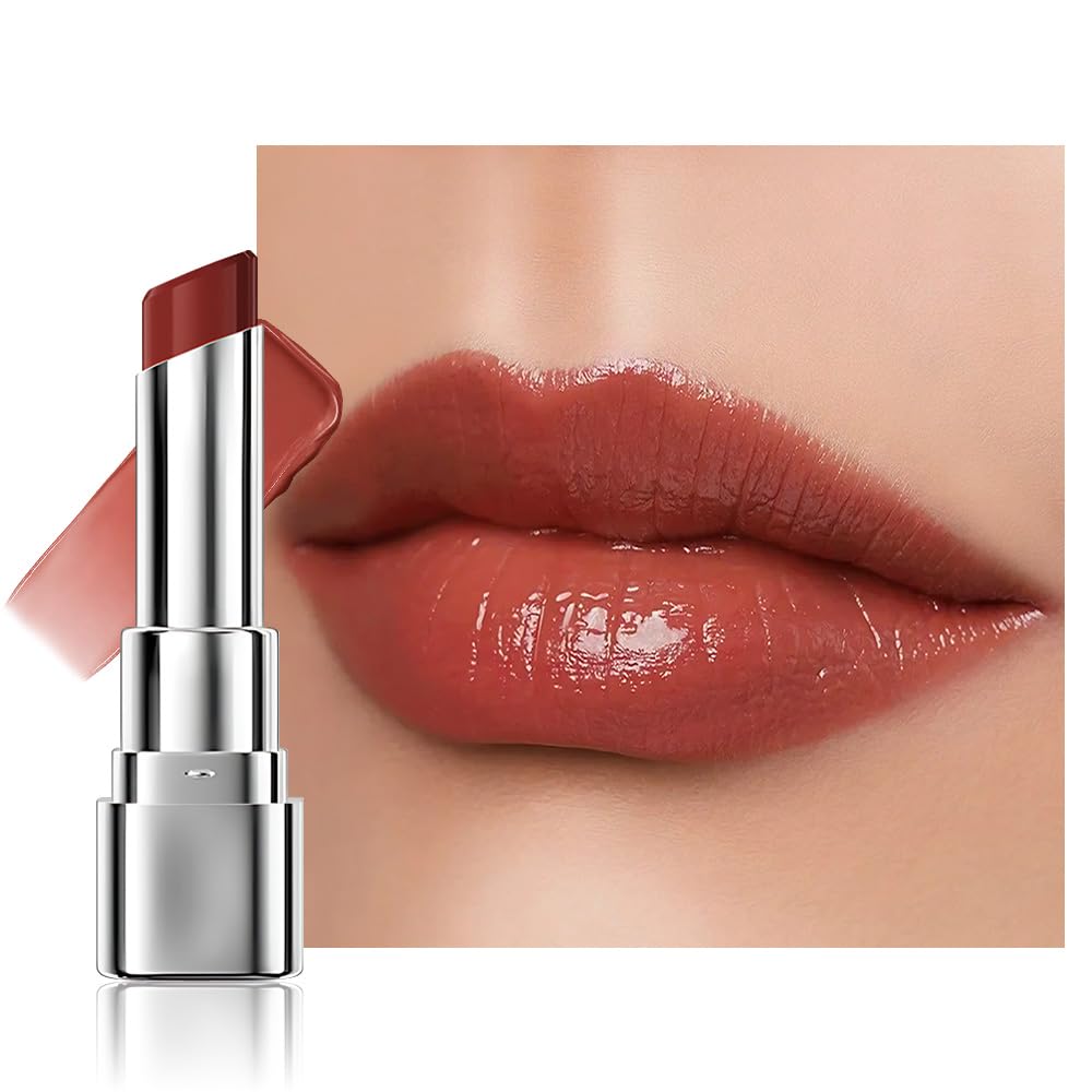 1Pcs Tinted Lip Balm Moisturizing Lipstick – Warm Orange Brown Sheer Hydrating Lip Color for Dry Lips – Nourishing Lip Balm for All Women with a Subtle Natural Scent (S03 Autumn)