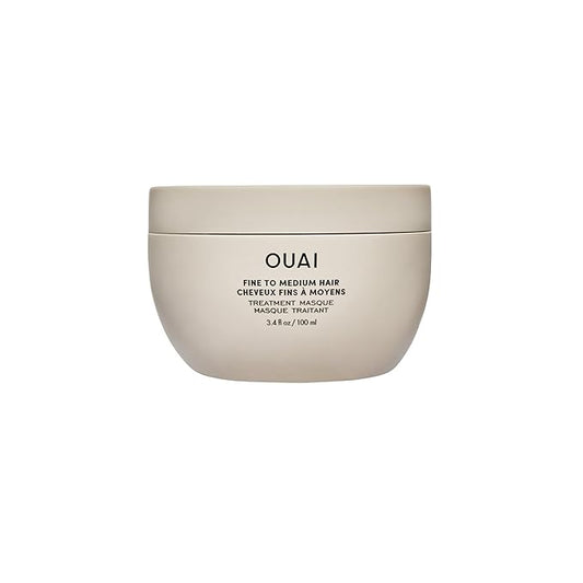 OUAI Fine to Medium Hair Treatment Masque - Mask for Hair Repair, Hydration and Shine - With Shea Butter, Keratin and Panthenol - Paraben, Phthalate and Sulfate Free (3.4 Oz)