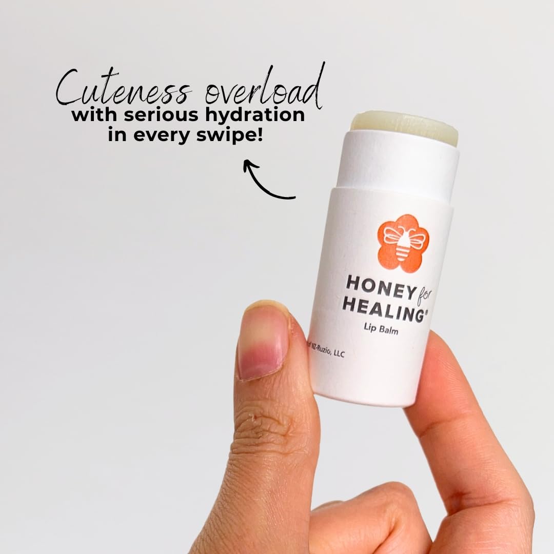 Manuka Honey Lip Balm 15+ UMF – Ultra-Hydrating Formula with Beeswax, Castor Oil & Organic Coconut Oil | 12+ Hour Moisture | Eco-Friendly Recyclable Tube | 0.25 oz / 7 g (Natural)