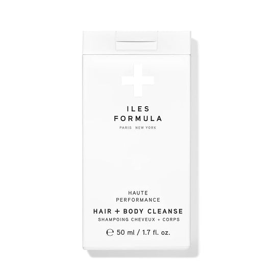 ILES FORMULA Haute Performance Hair + Body Cleanse Mini - Gently Cleanse & Nourish Hair & Body - Sulfate, Silicone & Paraben Free, (50 ML)