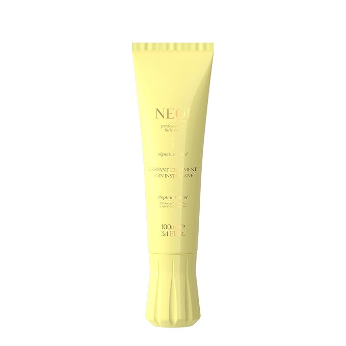 neqi - Treatment Treasure Peptide Power - 3-Minute Intensive Hair Treatment for Damaged & Colored Hair - With Triple Peptides & Smooth Complex - Deep-Acting Care, Anti-Breakage - 100 ml