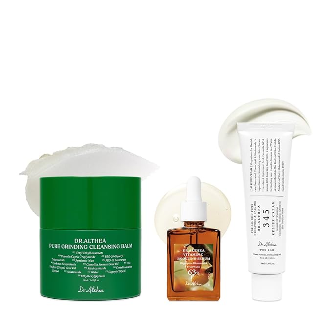Dr.Althea Best Trio Set | Soothing Cream & Gentle Cleansing & Dark Spot Serum | Korean Vegan Skincare for All Skin Types