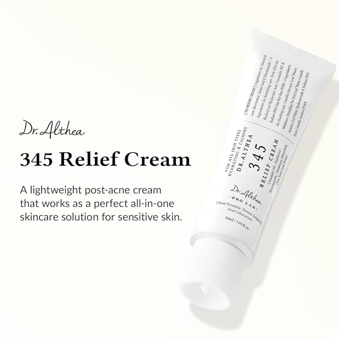 Dr.Althea 345 Relief Cream Trio | Moisturizer for Soothing Recovery and Blemish Care | Korean Vegan Skin Care for All Skin Types
