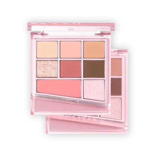 Espoir Real Eye Palette All New #3 Rosy BB 0.2 oz | Multi-Use Long-Lasting Blendable 8 Colors Natural Glitter Soft veil matte Makeup Eyeshadow Palette for Various Makeup Looks | Korean Makeup