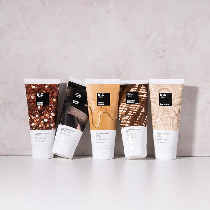 IGK Hair Gloss Toner & Color Depositing Mask | Muted Honey Semi-Permanent | Vegan + Cruelty Free | Honey Please