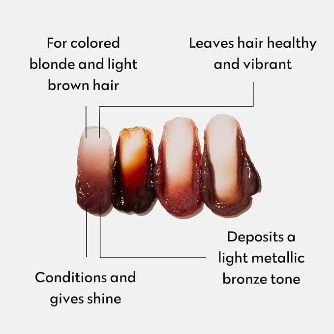 FOUR REASONS Color Mask - Bronze - (19 Colors) Toning Treatment, Color Depositing Conditioner, Tone & Enhance Color-Treated Hair - Semi Permanent Hair Dye, Vegan and Cruelty-Free, 6.76 fl oz