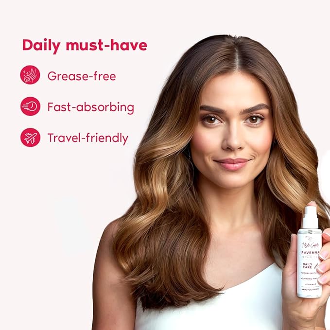 Ravenna Hair Straightening Kit – Blonde Hair B-tox & Repair Oil – Anti-Frizz, Intense Hydration, Shine – Formaldehyde-Free – B-otox Hair Treament For Blonde Hair (2-Pack)