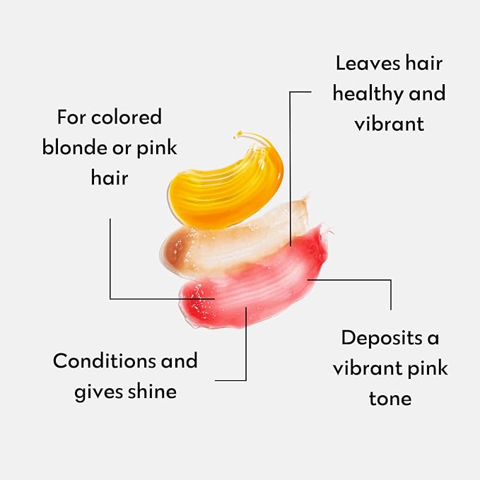 Four Reasons Color Mask - Rose Pink - (27 Colors) Toning Treatment, Color Depositing Conditioner, Tone & Enhance Color-Treated Hair - Semi Permanent Hair Dye, Vegan and Cruelty-Free, 6.76 fl oz