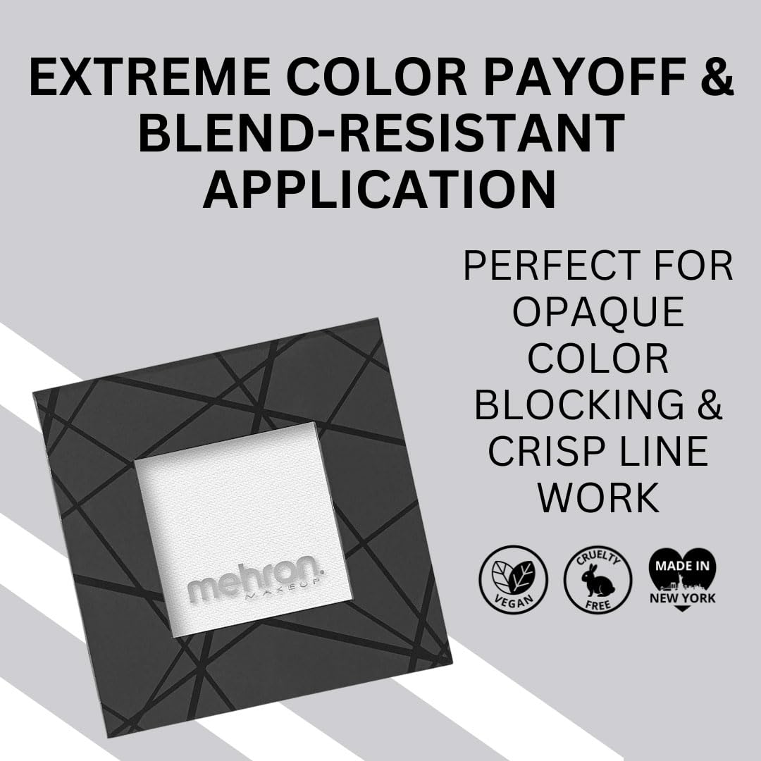 Mehron EDGE Face & Body Paint| Professional Water-Activated Face Paint Makeup | Made in the USA | For Cosplay, Halloween, & SFX (White)