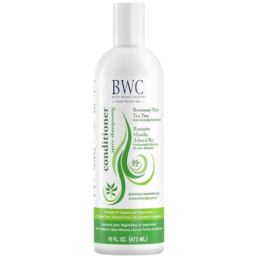 Beauty Without Cruelty Conditioner, Rosemary Mint Tea Tree – Aromatherapy Clarifying Hair & Scalp Treatment, SLS-Free, Vegan-Friendly & Cruelty-Free, 16 Oz