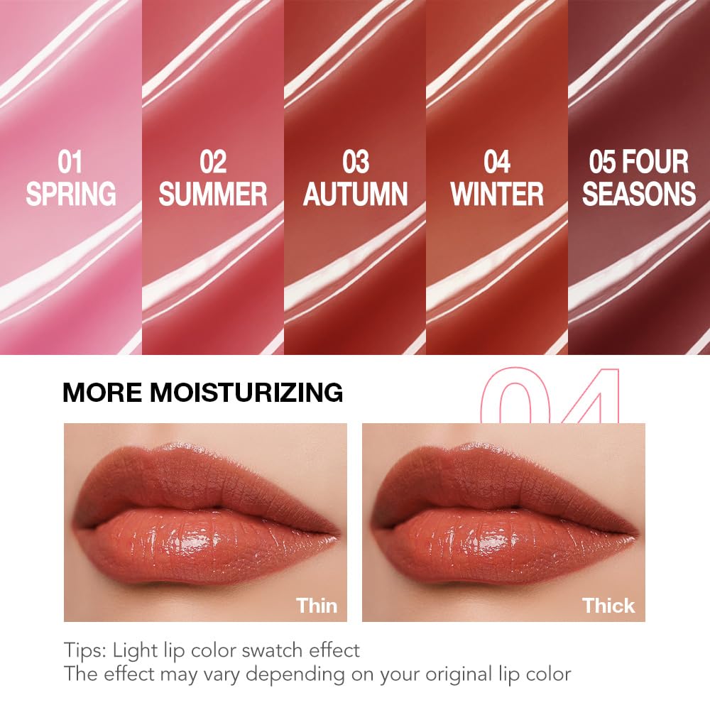 1Pcs Tinted Lip Balm Moisturizing Lipstick – Cool Plum Red Sheer Hydrating Lip Color for Dry Lips – Nourishing Lip Balm for All Women with a Subtle Natural Scent (S04 Winter)
