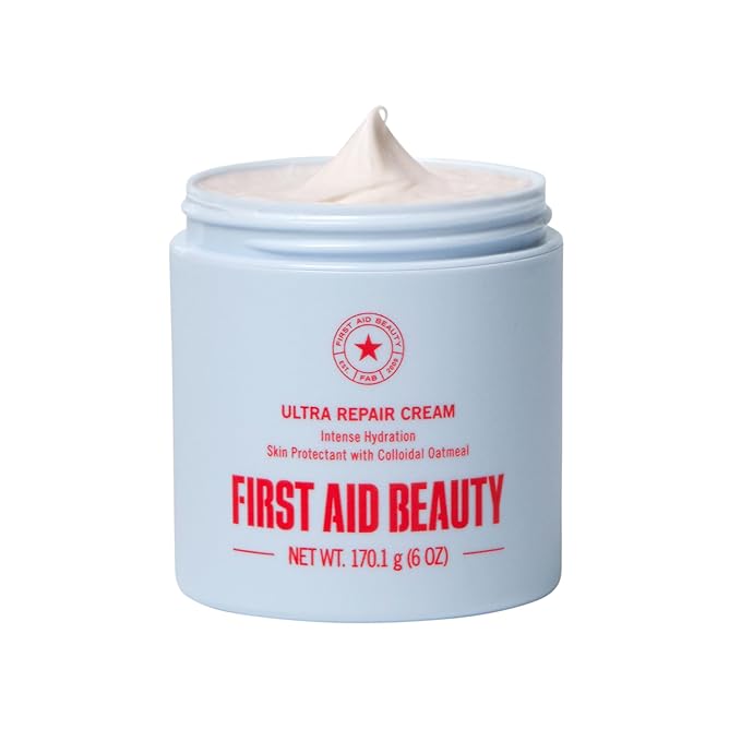 First Aid Beauty - Ultra Repair Cream - Intense Hydration Face & Body Moisturizer - Whipped Colloidal Oatmeal Clinically Proven to Strengthen Skin Barrier in 7 Days - Helps Relieve Eczema, 6 oz