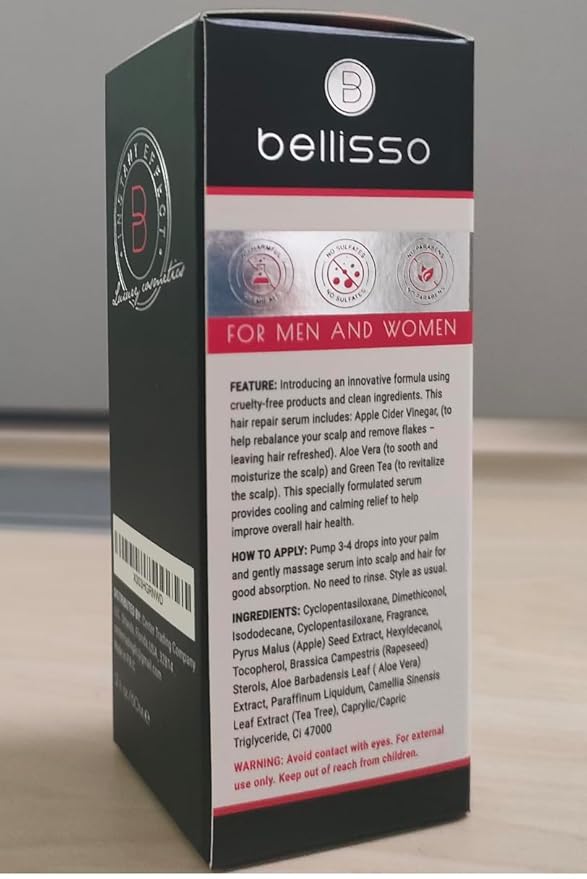 Apple Cider Vinegar Hair Serum Oil - Anti Frizz Styling Product to Stop Flaky and Itchy Scalp - Repair Treatment for Dry and Damaged Hair - Intense Moisturizer for Women and Men – For All Hair Types