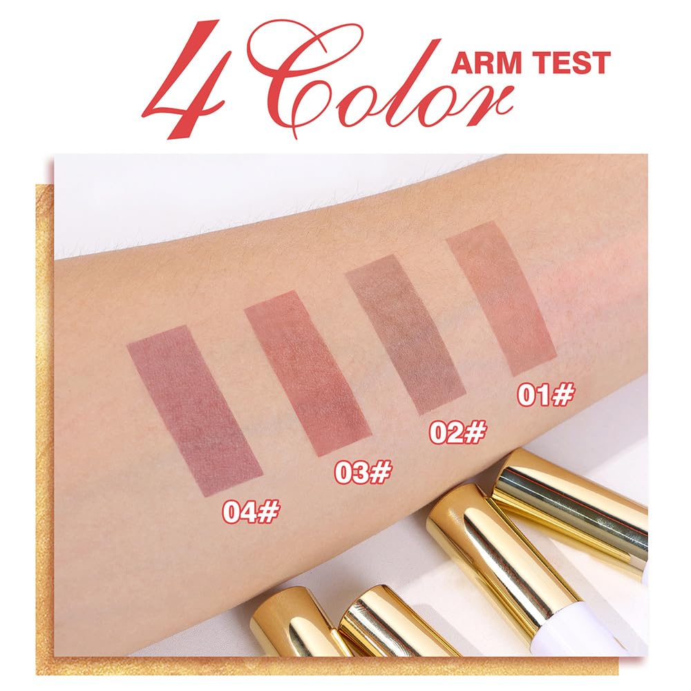 2025 New 24K Gold Liquid Lip Gloss Peel Off Lip Stain Tattoo with Tweezer, Light Brown Lips Stain Peel Off Masque, Long Lasting Waterproof Lip Tint Stain, Transfer-proof for All Skin Types 01#