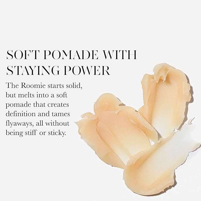 Jillian Dempsey Roomie Hair Pomade: Hair Styling Wax for Men & Women, for Definition, Texture and Hold, Solid Wax That Melts Into a Soft Pomade I Vegan, Clean Beauty
