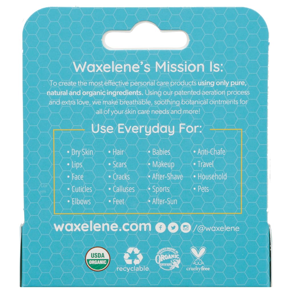 Waxelene Original Lip Tube, Single, Best Lip Balm Ever Organic Multipurpose Ointment Baby Eczema Chapped Dry Sensitive Skin Body Hand Face Moisturizer