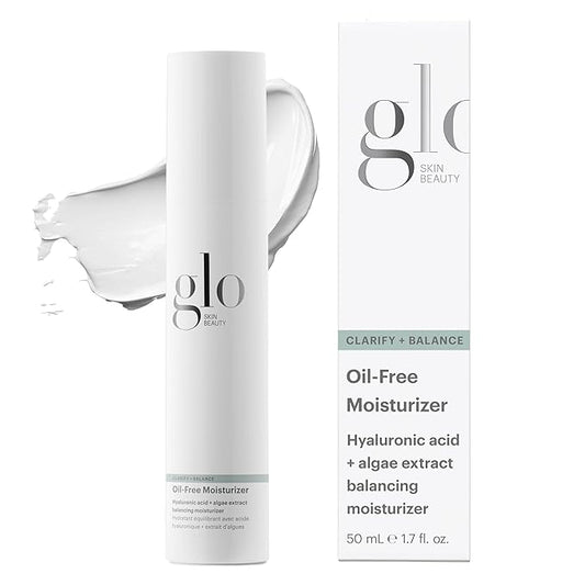 Glo Skin Beauty Oil Free Moisturizer - Lightweight Moisturizing Face Cream Powered by Hyaluronic Acid & Algae Extract for a Balanced, Conditioned & Clear Complexion