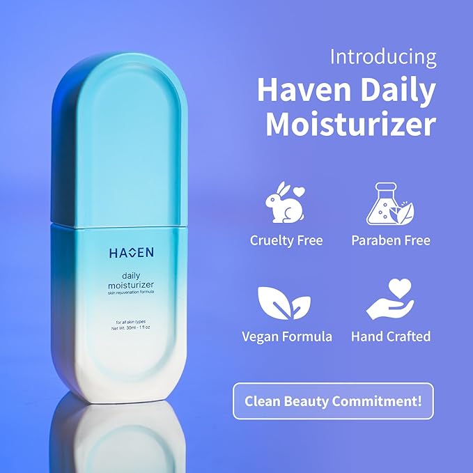 Daily Face Moisturizer – Cruelty-Free, Paraben-Free, Non-Comedogenic Niacinamide & Hyaluronic Acid Face Moisturizer with Vitamin C Serum for Face for Sensitive Skin Moisturizer