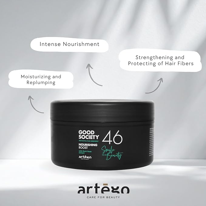 Artègo Good Society Nourishing Boost Hair Mask – Deep Conditioning & Repair Mask for Dry, Brittle Hair (16.8 oz)