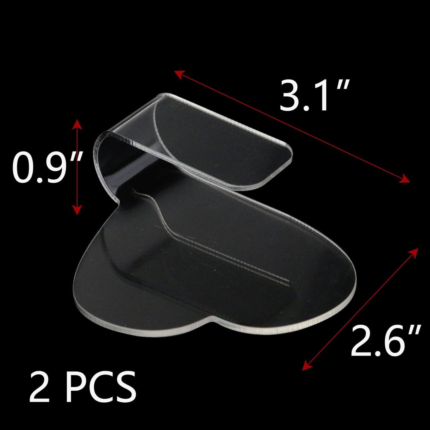 Acrylic Hand Makeup Mixing Palette Hand Held Heart-Shaped Palette for Cosmetic Foundation Eyeshadow Nail Art-2pcs