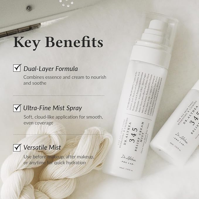 Dr.Althea 345 Relief Cream Trio | Moisturizer for Soothing Recovery and Blemish Care | Korean Vegan Skin Care for All Skin Types