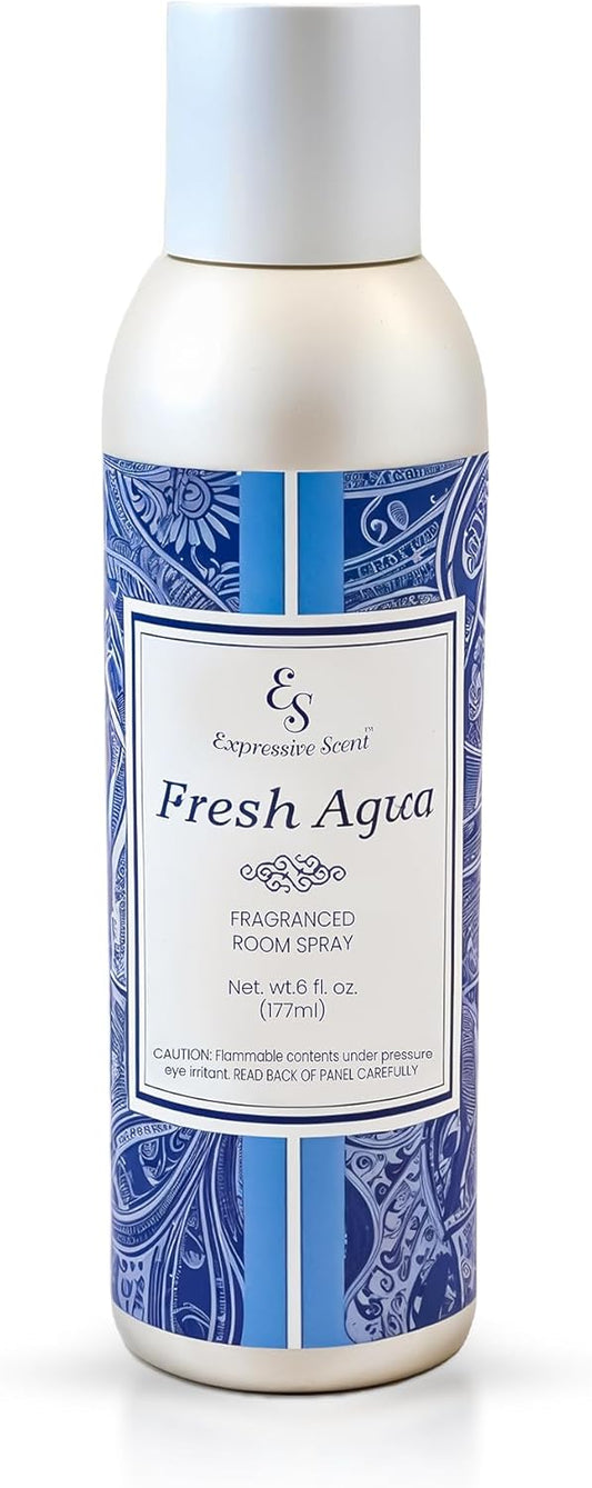 Expressive Home Scent Room Spray - Long Lasting Fresh Aqua Air Freshener Spray for Bathroom, home & Office - home fragrance spray 6 FL oz