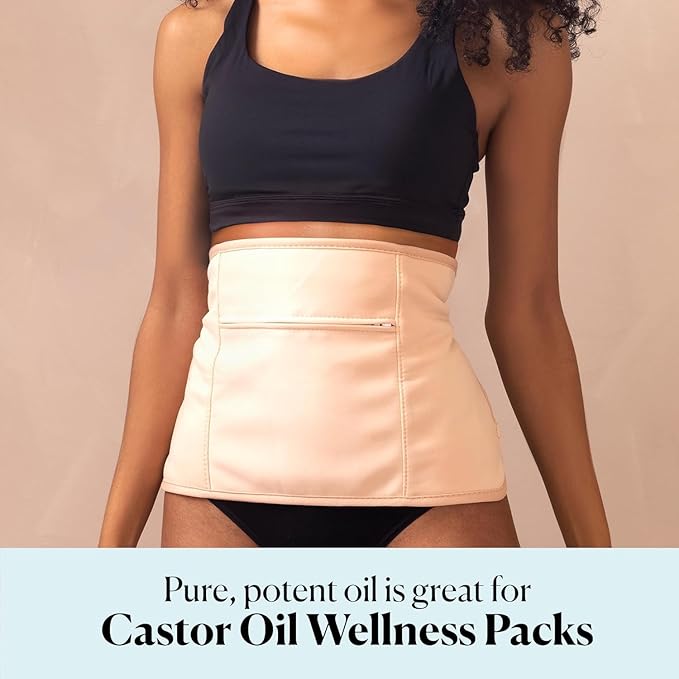 Sky Organics Castor Oil - USDA Certified Organic Hair Oil for Hair Growth, Skin, Face, Eyelashes - Cold Pressed & Hexane Free - Pure Organic Castor Oil Pack Wrap - Carrier & Hair Treatment Oil -16oz