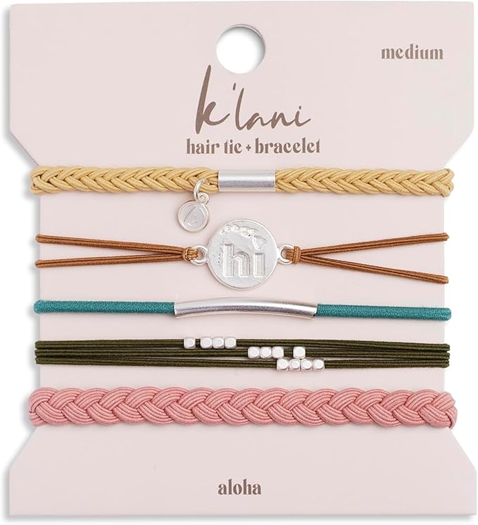 K'lani Hair Tie Bracelets for Women - Elastic Hair Bands That Double as Stylish Jewelry - Discover - Small