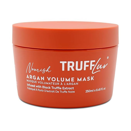 TruffLuv | Nourish Collection Argan Volume Mask, Infused with Black Truffle Extract, Lightweight Thickening & Volumizing Hair Mask, Restores Vitality & Builds Body, Paraben Free, Sulfate Free, 250ML