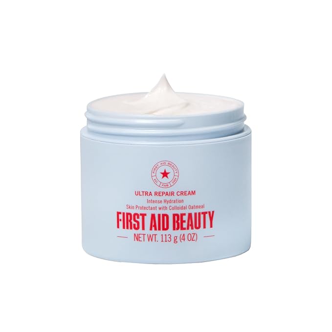 First Aid Beauty - Ultra Repair Cream - Intense Hydration Face & Body Moisturizer - Whipped Colloidal Oatmeal Clinically Proven to Strengthen Skin Barrier in 7 Days - Helps Relieve Eczema, 4 oz
