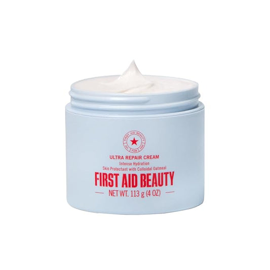 First Aid Beauty - Ultra Repair Cream - Intense Hydration Face & Body Moisturizer - Whipped Colloidal Oatmeal Clinically Proven to Strengthen Skin Barrier in 7 Days - Helps Relieve Eczema, 4 oz