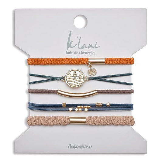 K'lani Hair Tie Bracelets for Women - Elastic Hair Bands That Double as Stylish Jewelry - Imagine - Small