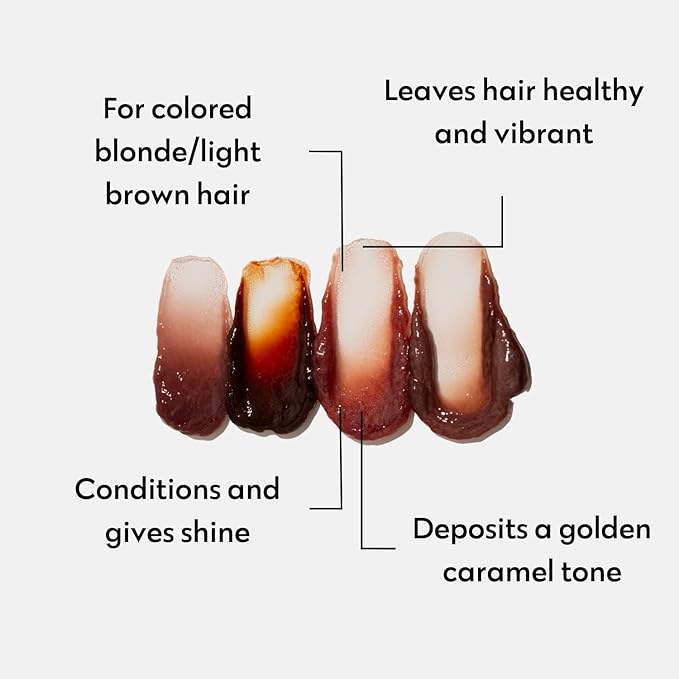 Four Reasons Color Mask - Caramel - (27 Colors) Toning Treatment, Color Depositing Conditioner, Tone & Enhance Color-Treated Hair - Semi Permanent Hair Dye, Vegan and Cruelty-Free, 6.76 fl oz