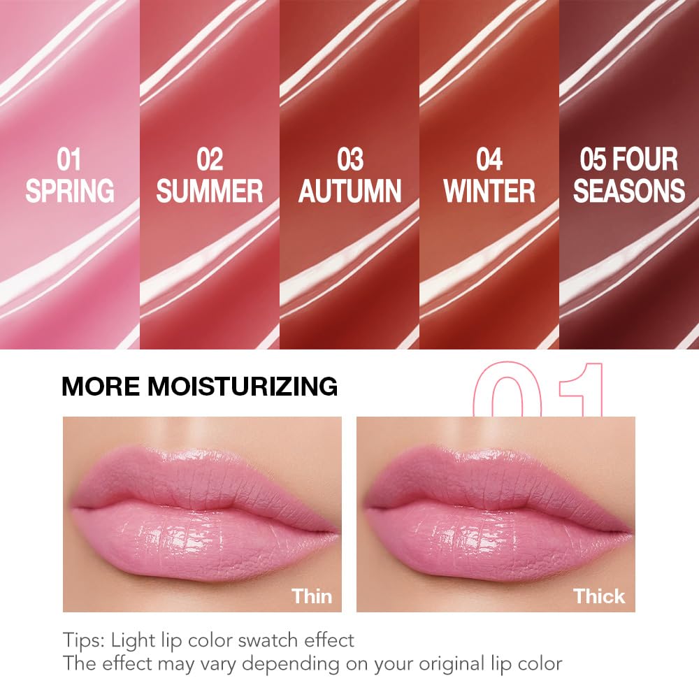 2Pcs Tinted Lip Balm Moisturizing Lipstick – Soft Pale Pink Sheer Hydrating Lip Color for Dry Lips – Nourishing Lip Balm for All Women with a Subtle Natural Scent (S01 & S01)