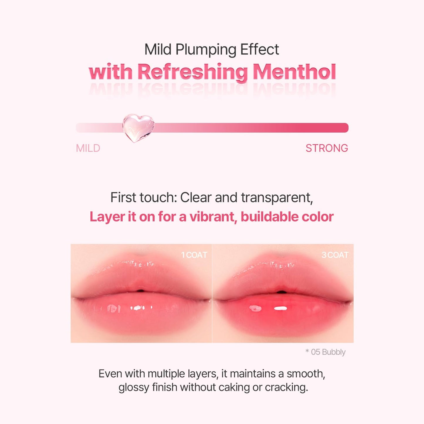 2aN Glaze Bouncing Tint – Lightweight, Moisturizing Lip Tint with High-Shine Finish, Smooth, Light Plumping, Comfortable Wear, Korean Makeup (Bubbly, 0.16 oz)