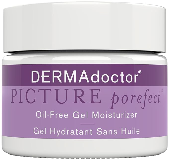 DERMAdoctor Picture Porefect Dermatologist Formulated Oil Free Facial Moisturizer, Pore Minimizer for Acne or Oily Skin, Daily Face Lotion for Men & Women with Zinc & Copper Peptides - 1.69 oz