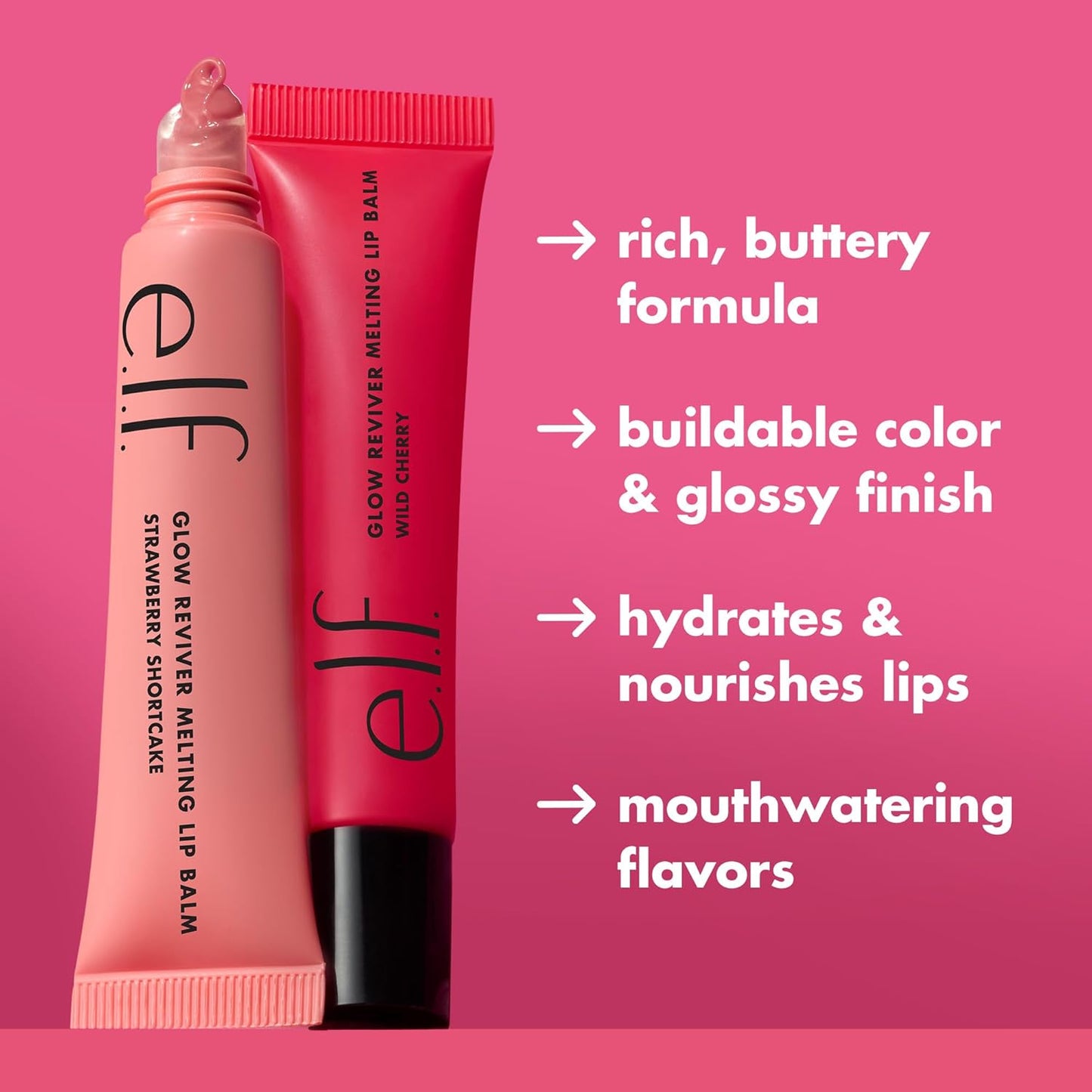 e.l.f. Glow Reviver Melting Lip Balm, Hydrating Tinted Lip Balm For A Glossy Finish & Soft, Supple Lips, Vegan & Cruelty-Free, Vanilla Toffee